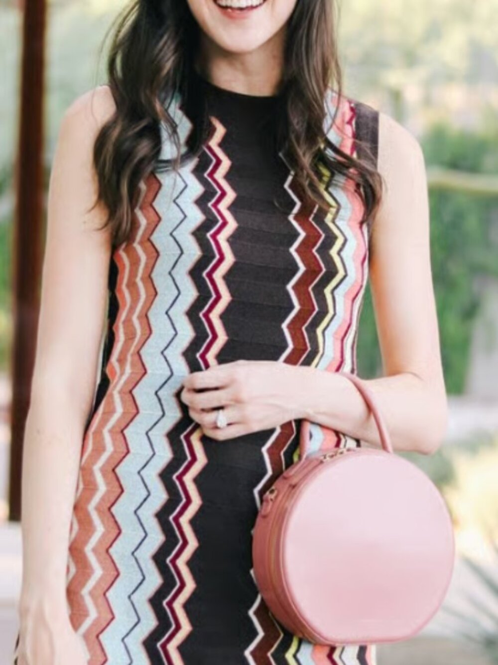 Missoni for Target Brown Zigzag Knit Mini Dress with Multicolor Stripes - Picture 4 of 4